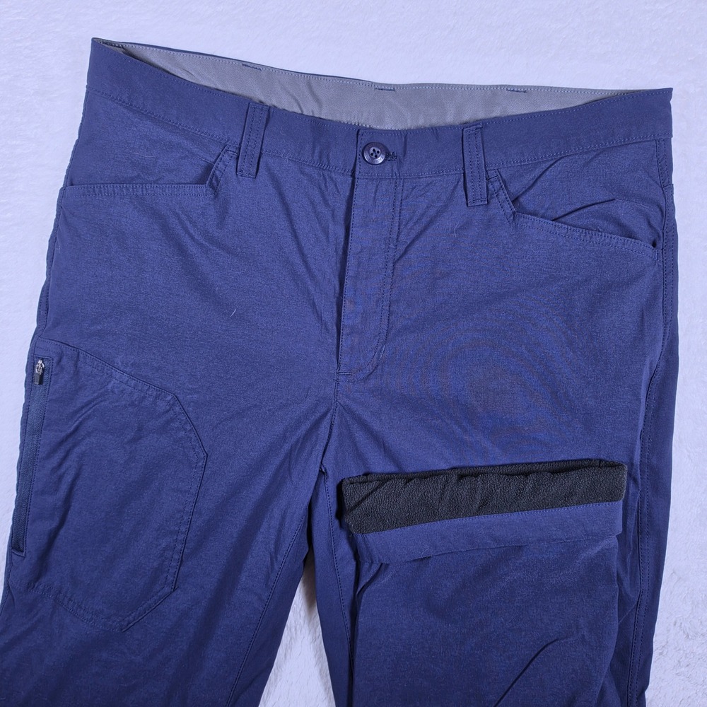 NEW Eddie Bauer Fleece Lined Tech Pant Mens 38x32 Navy Nylon Stretch 283947